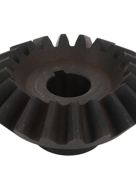 The AGCO | Bevel Gear - ACY1501450 by AGCO features evenly spaced, angled teeth and a central hole, ensuring gear durability and enhancing machinery performance.