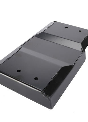 The AGCO Shield - Acw1388320 black metal car skid plate features mounting holes and angled edges. No current product description information available.