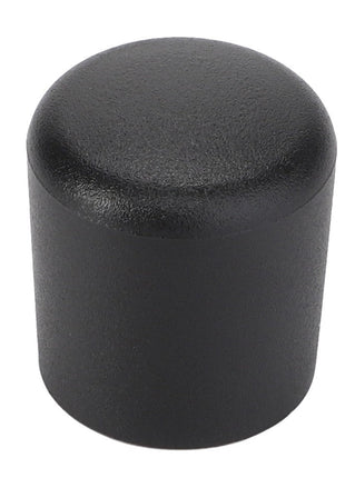 The AGCO | RUBBER PLUG - D45750300 by AGCO is a sleek cylindrical black rubber cap with a rounded top.