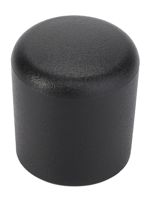 The AGCO | RUBBER PLUG - D45750300 by AGCO is a sleek cylindrical black rubber cap with a rounded top.