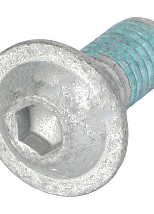 A close-up image of the AGCO Button Head Screw - Acw5051040, featuring a silver finish and a partially threaded shank. No current product description information available.