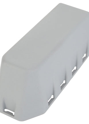The AGCO Cap - Acp0312980 is a rectangular, light gray plastic housing featuring a slotted design on the sides. No current product description available.