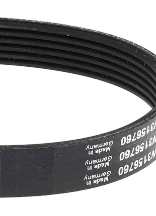 A close-up image of a black automotive drive belt with white text displaying part number "ACW3156760" and "Made in Germany." The product is titled AGCO Belt - Acw3156760, from the AGCO brand. No current product description information is available.