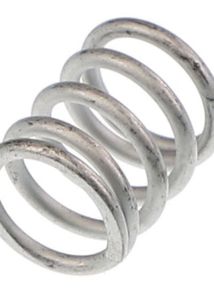 Close-up image of the AGCO | SPRING - CH7V-0445, a silver metal compression spring with four coils. Please note, no current product description information is available.