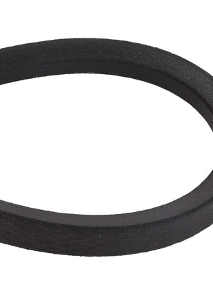 Close-up of the AGCO V BELT - D41935200, a black rubber belt looped into a teardrop shape, indicative of its use in mechanical or automotive applications.