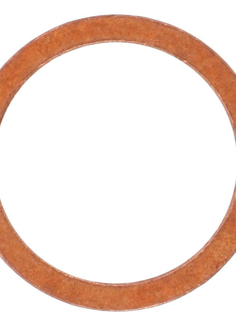 Introducing the AGCO | PACKING - D45201600, a circular, flat copper washer. It features a smooth, reflective surface and is manufactured by the reputable brand AGCO.