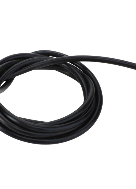 The AGCO | Hose - Acw9096850 is a coiled length of black tubing, loosely arranged in a circular shape with one end extending outward.
