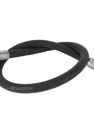 No current product description information is available for the AGCO | Hose - Acw3126510, a coiled black hydraulic hose with metal fittings attached to both ends.