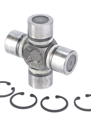 The AGCO Cross Joint - F411301021370, along with four retaining clips, is engineered for prolonged service-life in the transmission of power.