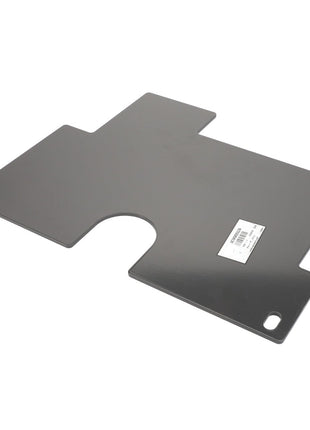 A rectangular Access Plate from AGCO (Model: Acw089563A) featuring two cut-out holes, one semicircular cut-out, and a white sticker on its surface. No current product description information is available for this item.