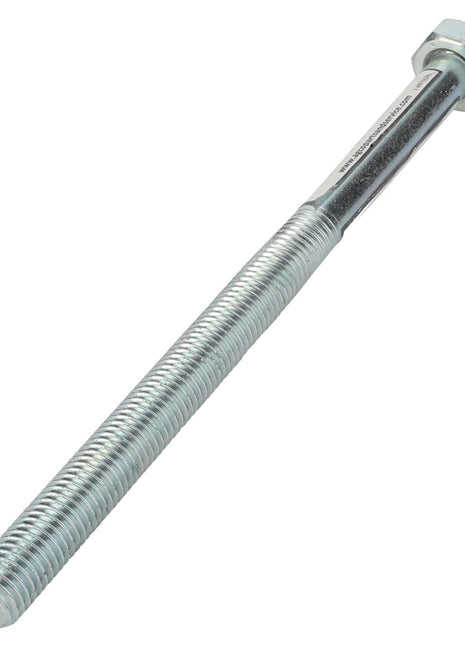 The AGCO Adjustment Tie Rod - La300136132 is a threading metal bolt featuring a hexagonal head, designed for secure and easy fastening.