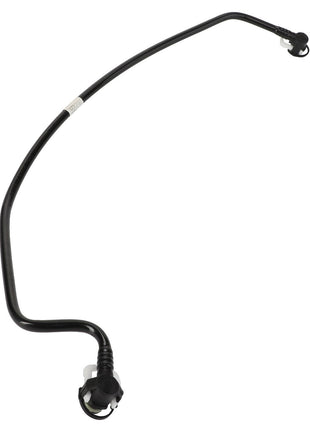 No current product description available for this product: AGCO | Fuel Line - La2830470 by AGCO, which is a curved black metal tube with connectors on both ends, likely an automotive fuel or brake line.