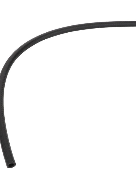 A black flexible rubber tubing, slightly curved, isolated on a white background—perfect for a detailed product listing with optimized SEO keywords. Introducing the AGCO Hose - Acp0669090 by AGCO.