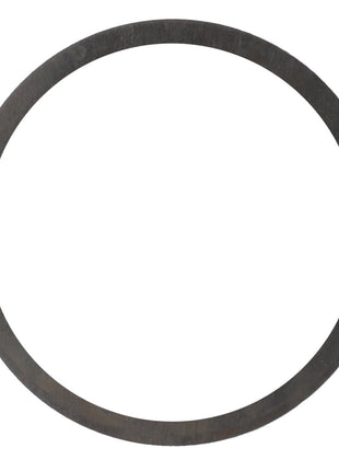 A sleek, metallic AGCO Shim - F198300020203 with a polished finish, elegantly showcased on a pristine white background.