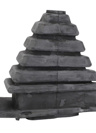 The AGCO | Bellows - Acw077423B by AGCO is a black rubber accordion boot, featuring multiple stacked layers in a flexible, tiered design that is commonly used as a protective cover for mechanical parts or joints. No current product description information is available.