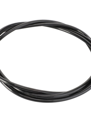 A coiled AGCO black plastic air hose (model 6317544M1) on a white background.