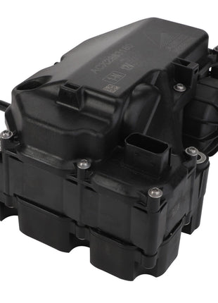 The AGCO | Supply Module - Acx2983180 is a black automotive part featuring various connectors and a complex design. No current product description information is available.