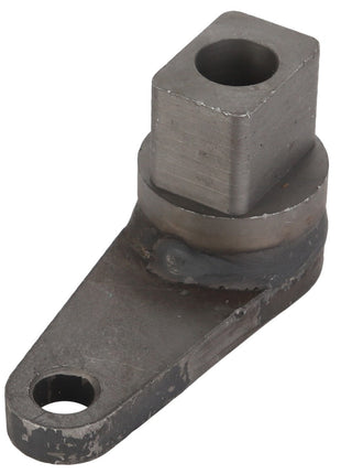 A metal bracket with a rectangular protrusion and a circular hole at its base, identified as AGCO | BRAKE LEVER - D46100668 from the brand AGCO. Further specifications are not available.