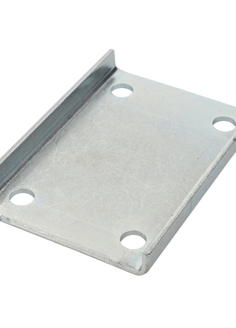AGCO Plate - La300135128 is a rectangular metal bracket featuring four holes, with two on each side, and raised edges along the longer sides. No current product description available.