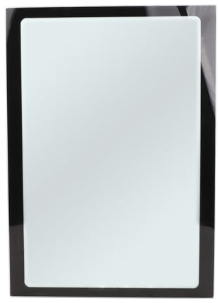 The AGCO WINDOW GLASS - AG718369, a rectangular mirror framed in black, stands out against a plain white background. The glass boasts a clean and reflective surface. No additional product description information is available at this time.