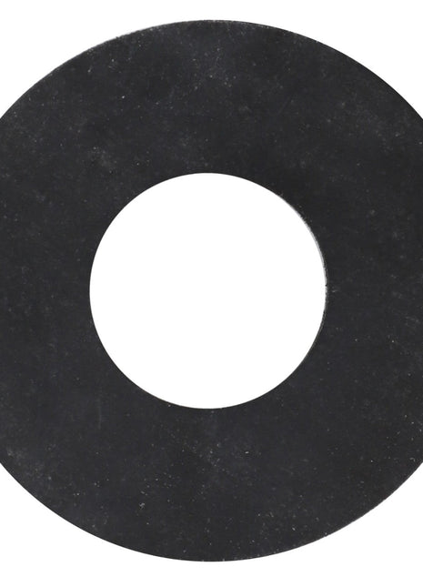 The AGCO Washer - Acw1724630, a black flat circular washer featuring a large central hole, is set against a stark white background.