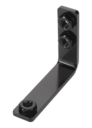 The AGCO Support - Acw2313250 is a black L-shaped metal bracket featuring two nuts on the vertical side and one nut on the horizontal side. There is currently no additional product description information available for this item.