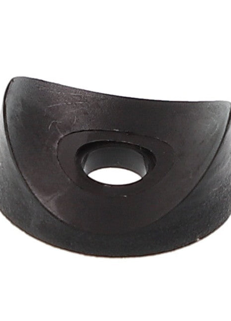 Product Description: The AGCO | Washer - Acw0102590 is a black cushioned rubber washer with a central hole, specifically designed for mounting or sealing purposes.