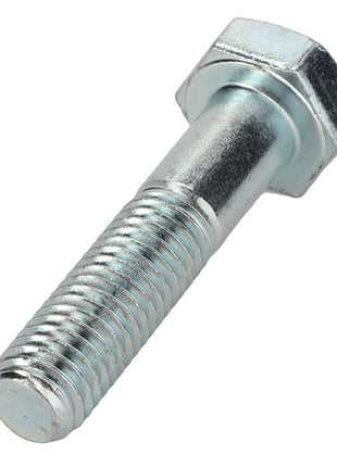 A close-up view of the AGCO Hexagonal Head Bolt (0901-11-01-00) with a threaded shaft and a precisely machined hexagonal head.