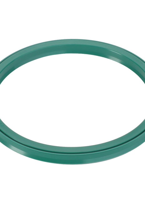 A green circular seal with a smooth and uniform surface, commonly used for mechanical or hydraulic applications, known as the AGCO U-Cup Seal – Acw9229370.
