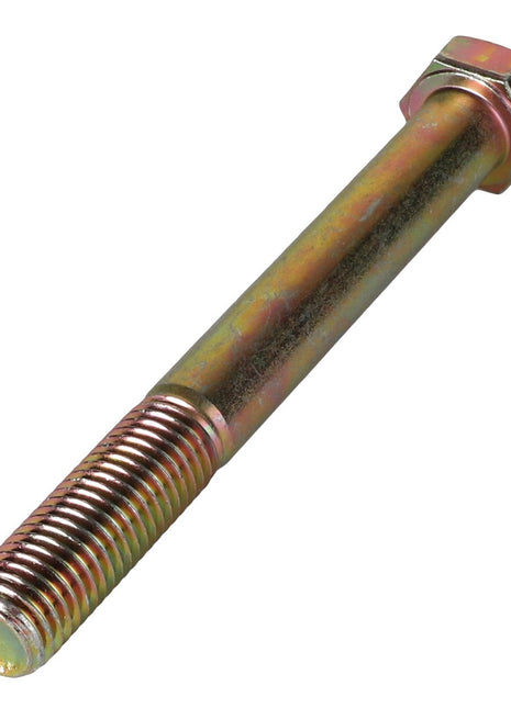 The AGCO | Hexagonal Bolt - Acp0023930, featuring a partially threaded shaft and a hexagonal head, gleams with precision engineering.