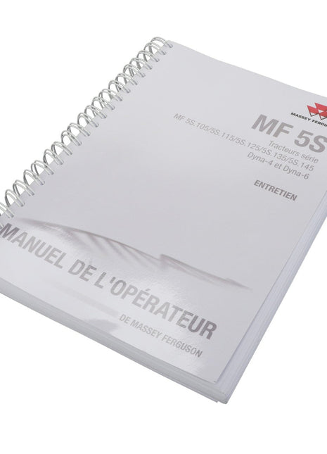 A spiral-bound operator's manual for Massey Ferguson MF 5S tractors, titled "Manuel de l'Opérateur," is available under the product name AGCO | Operator'S Manual - Act006672B from the brand AGCO. No current product description is available.