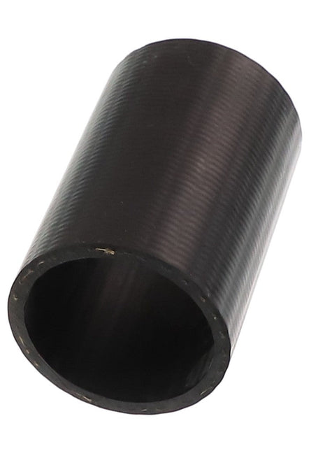 Introducing the AGCO Connector - Acx0032570: a black cylindrical tube with a hollow center and a smooth, ridged exterior.