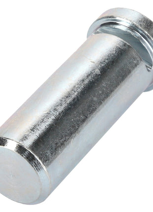 The AGCO | Pin - Acw0581720 by AGCO is a small, cylindrical metal rod featuring a flat top and bottom, with a single groove around its circumference near one end.