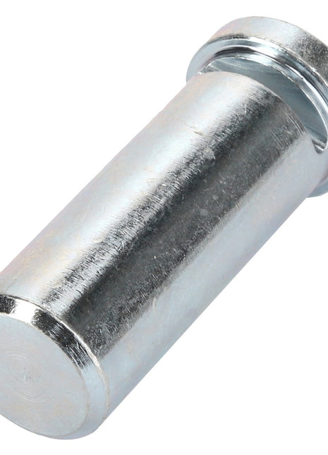 The AGCO | Pin - Acw0581720 by AGCO is a small, cylindrical metal rod featuring a flat top and bottom, with a single groove around its circumference near one end.