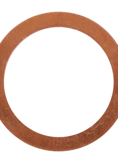 Introducing the AGCO | Sealing Washer - Va023276, a flat, circular copper washer with a smooth surface and a central hole, commonly utilized in plumbing and mechanical applications.