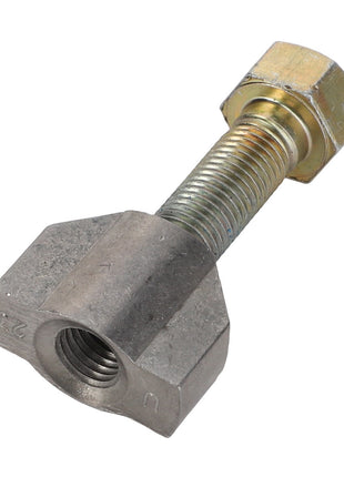 A metal bolt with a hexagonal nut and a large wing-shaped base by AGCO, known as the BOLT - D46100565. No current product description information is available.