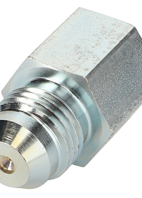 The AGCO Adapter - Acp0102470 is a metallic hexagonal bolt with threading on one end and a smooth, rounded tip on the other.