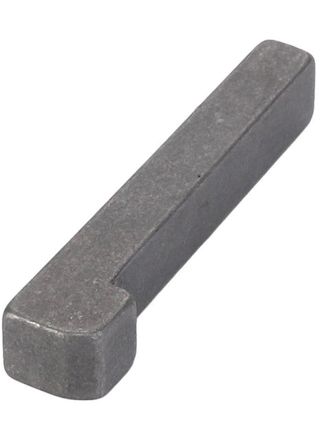 The AGCO GIB Key - D43155000 by AGCO is a metal rectangular key featuring one rounded end and a step notch near the other end, designed for mechanical purposes. Currently, no additional product description information is available.