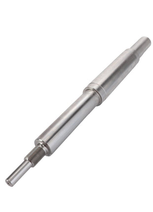 The AGCO | Shaft - La300131750 by AGCO is a cylindrical metal shaft featuring precision-machined surfaces and threaded sections at both ends, making it an essential component in various mechanical assemblies.