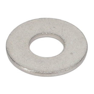 The AGCO | WASHER - AG332186, manufactured by AGCO, is a durable metal flat washer featuring a central hole. It is typically used alongside bolts or screws to evenly distribute the load of threaded fasteners.