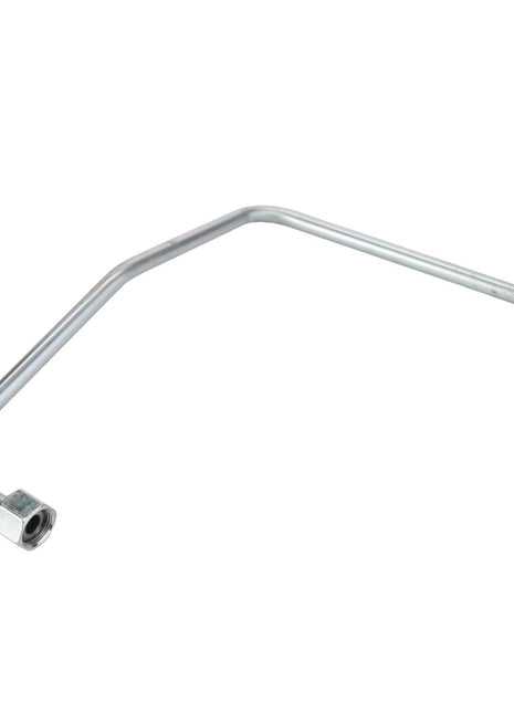 A carefully bent right-angle metal pipe, featuring hexagonal nuts on both ends, from AGCO's Pipe - Acw3594380 collection.