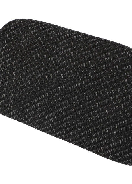 Introducing the AGCO | Cushion - 4280079M92, a rectangular black lumbar cushion from AGCO that features a textured pattern designed for optimal support and comfort. This product offers a unique blend of style and functionality unmatched by other descriptions available.
