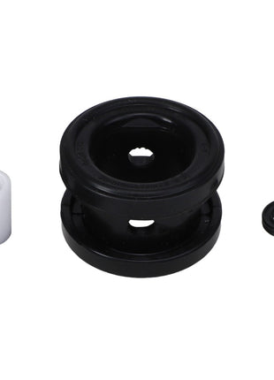AGCO's Repair Kit (Model AG717501) includes a black plastic pulley with a central hole, a small white plastic spacer, and a black rubber O-ring placed beside it. Currently, no additional product information is available.