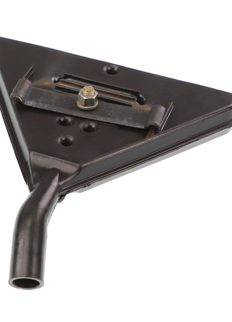 The AGCO DIFFUSER - DAA30614 features a triangular metal design and comes equipped with a cylindrical connector at the bottom.