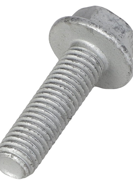 Close-up of the AGCO Hex Flange Head Machine Screw (Acw1040800) featuring a silver finish, threads running along its length, and a flanged head.