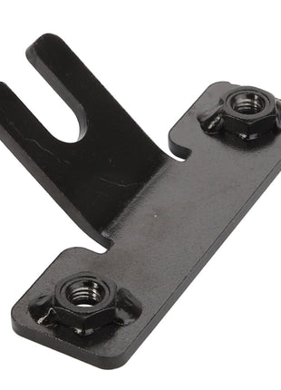 The product description details the AGCO | Bracket - Acw078708B from the brand AGCO, a black metal bracket featuring a U-shaped slot and two threaded nuts. Additional specifications are currently unavailable.