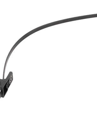 The AGCO | Cable Tie - Acw2925890 by AGCO is a long black cable tie with a strong locking mechanism at one end, perfect for securely bundling cables and wires.