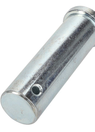 A cylindrical metal pin with a hole near one end, known as the AGCO | PIN - AG521680, displayed against a white background. No current product description information is available.