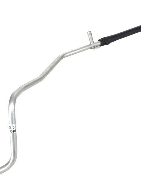 A metal automotive AC discharge hose with multiple bends and a black insulated section at one end, branded as AGCO and named Tube - Acw0313360, with no current product description information available.