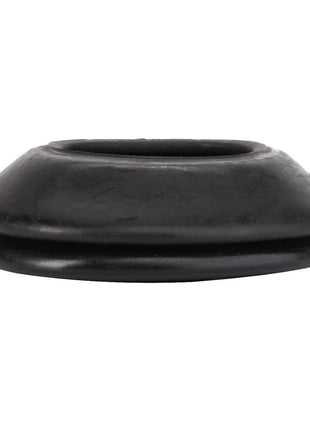 The AGCO | BELLOWS - D26733443 is a black rubber grommet featuring a flared base and a central opening, displayed against a white background. No current product description information is available.